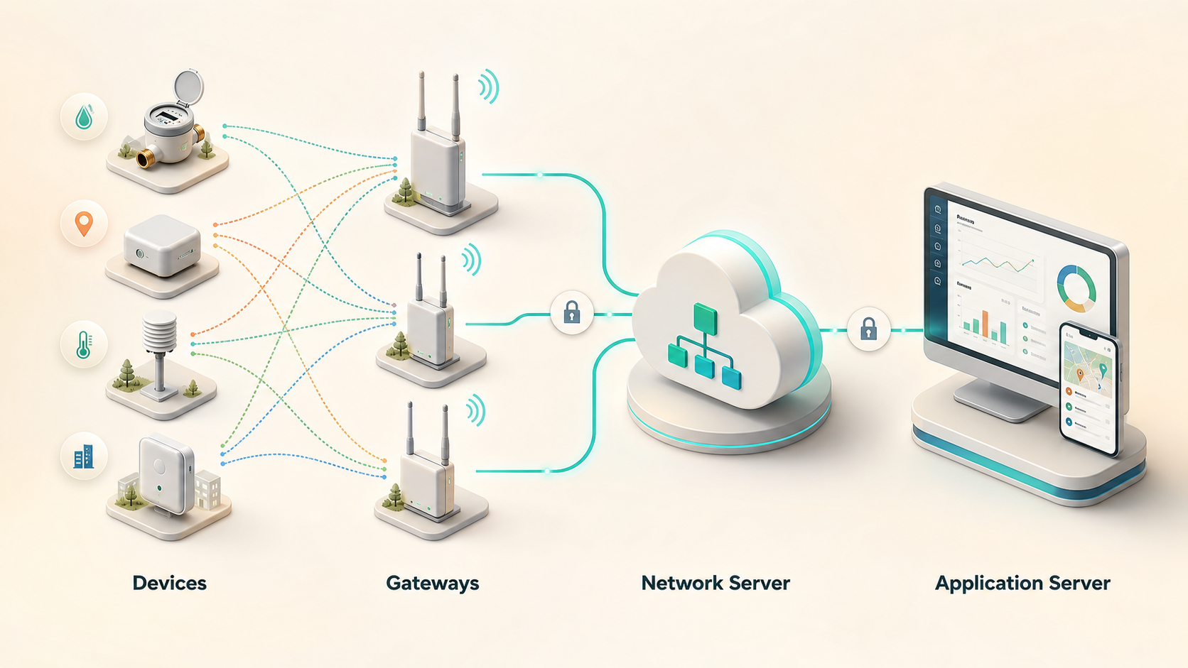 LoRaWAN Frames, Payloads, and Ports technical illustration